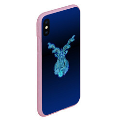 Чехол iPhone XS Max матовый Знаки Зодиака Козерог, цвет: 3D-розовый — фото 2