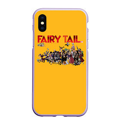 Чехол iPhone XS Max матовый Fairy Tail, цвет: 3D-светло-сиреневый