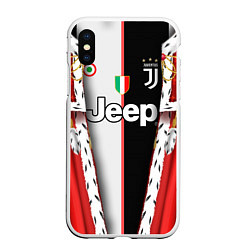Чехол iPhone XS Max матовый King Juventus, цвет: 3D-белый