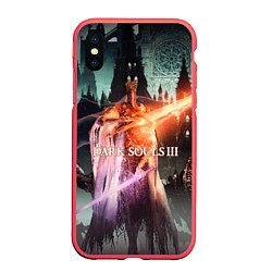 Чехол iPhone XS Max матовый Dark Souls 3 Pontiff Sulyvahn, цвет: 3D-красный