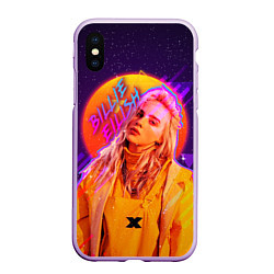 Чехол iPhone XS Max матовый Billie Eilish, цвет: 3D-сиреневый