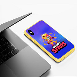 Чехол iPhone XS Max матовый Brawl Stars Max, цвет: 3D-желтый — фото 2