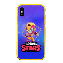 Чехол iPhone XS Max матовый Brawl Stars Max, цвет: 3D-желтый