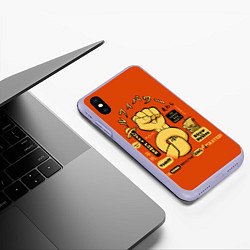 Чехол iPhone XS Max матовый One Piece, цвет: 3D-светло-сиреневый — фото 2