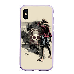 Чехол iPhone XS Max матовый One Piece, цвет: 3D-светло-сиреневый