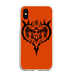 Чехол iPhone XS Max матовый One Piece, цвет: 3D-белый