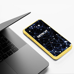 Чехол iPhone XS Max матовый Detroit:Become Human Exclusive, цвет: 3D-желтый — фото 2