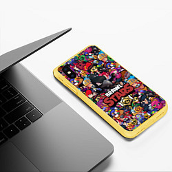 Чехол iPhone XS Max матовый BRAWL STARS CROW, цвет: 3D-желтый — фото 2