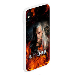 Чехол iPhone XS Max матовый THE WITCHER, цвет: 3D-белый — фото 2