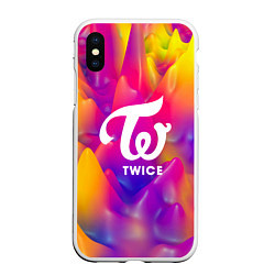 Чехол iPhone XS Max матовый TWICE, цвет: 3D-белый