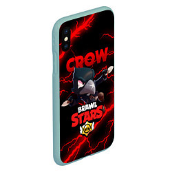 Чехол iPhone XS Max матовый BRAWL STARS CROW, цвет: 3D-мятный — фото 2