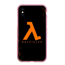 Чехол iPhone XS Max матовый HALF-LIFE, цвет: 3D-розовый