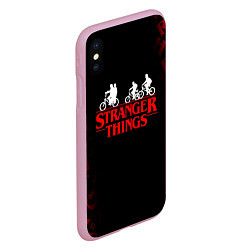 Чехол iPhone XS Max матовый STRANGER THINGS, цвет: 3D-розовый — фото 2