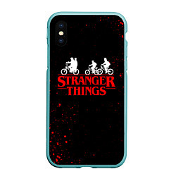 Чехол iPhone XS Max матовый STRANGER THINGS, цвет: 3D-мятный