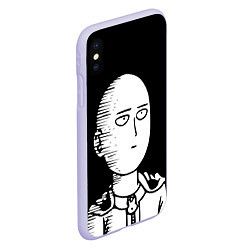 Чехол iPhone XS Max матовый ONE-PUNCH MAN, цвет: 3D-светло-сиреневый — фото 2