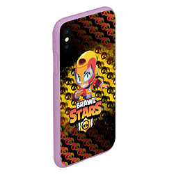 Чехол iPhone XS Max матовый BRAWL STARS MAX, цвет: 3D-сиреневый — фото 2