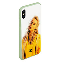 Чехол iPhone XS Max матовый BILLIE EILISH, цвет: 3D-салатовый — фото 2