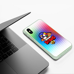 Чехол iPhone XS Max матовый BRAWL STARS EL PRIMO, цвет: 3D-салатовый — фото 2