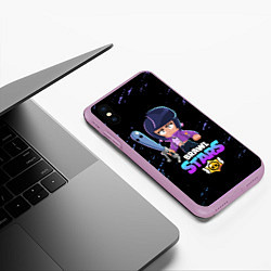 Чехол iPhone XS Max матовый BRAWL STARS BIBI, цвет: 3D-сиреневый — фото 2