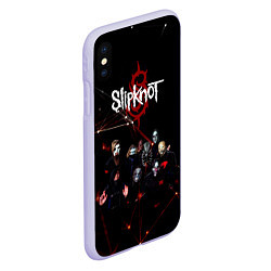 Чехол iPhone XS Max матовый Slipknot, цвет: 3D-светло-сиреневый — фото 2