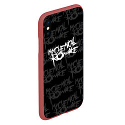 Чехол iPhone XS Max матовый My Chemical Romance, цвет: 3D-красный — фото 2