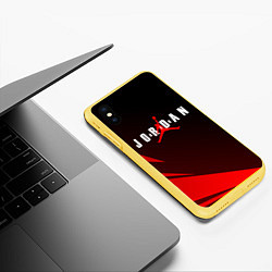 Чехол iPhone XS Max матовый MICHAEL JORDAN, цвет: 3D-желтый — фото 2