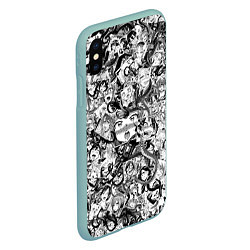Чехол iPhone XS Max матовый Ахегао с щупальцами, цвет: 3D-мятный — фото 2