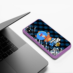 Чехол iPhone XS Max матовый BRAWL STARS EL BROWN, цвет: 3D-фиолетовый — фото 2