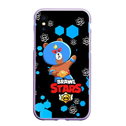 Чехол iPhone XS Max матовый BRAWL STARS EL BROWN, цвет: 3D-светло-сиреневый