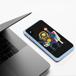 Чехол iPhone XS Max матовый Apex Legends, цвет: 3D-голубой — фото 2