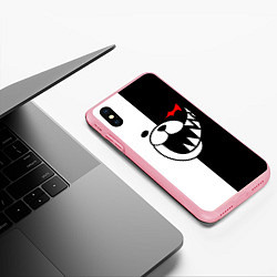 Чехол iPhone XS Max матовый MONOKUMA КАПЮШОН, цвет: 3D-баблгам — фото 2