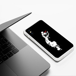 Чехол iPhone XS Max матовый MONOKUMA, цвет: 3D-белый — фото 2