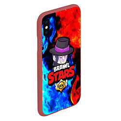 Чехол iPhone XS Max матовый BRAWL STARS MORTIS, цвет: 3D-красный — фото 2