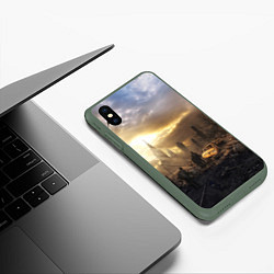 Чехол iPhone XS Max матовый Сталкер, цвет: 3D-темно-зеленый — фото 2