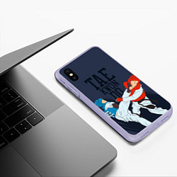 Чехол iPhone XS Max матовый Taekwondo, цвет: 3D-светло-сиреневый — фото 2