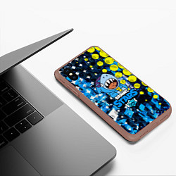 Чехол iPhone XS Max матовый BRAWL STARS ЛЕОН ШАРК, цвет: 3D-коричневый — фото 2