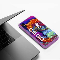 Чехол iPhone XS Max матовый CS GO HYPERBEAST, цвет: 3D-фиолетовый — фото 2