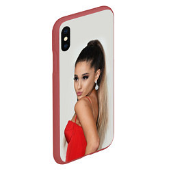 Чехол iPhone XS Max матовый Ariana Grande Ариана Гранде, цвет: 3D-красный — фото 2