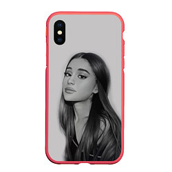 Чехол iPhone XS Max матовый Ariana Grande Ариана Гранде, цвет: 3D-красный