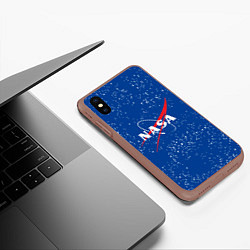 Чехол iPhone XS Max матовый NASA, цвет: 3D-коричневый — фото 2