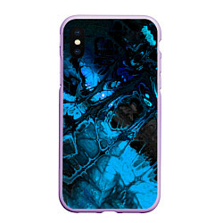 Чехол iPhone XS Max матовый Nu abstracts art, цвет: 3D-сиреневый