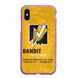 Чехол iPhone XS Max матовый Bandit R6s, цвет: 3D-фиолетовый