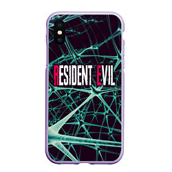 Чехол iPhone XS Max матовый Resident Evil - Обитель зла, цвет: 3D-светло-сиреневый