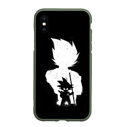 Чехол iPhone XS Max матовый Mini Dragon Ball, цвет: 3D-темно-зеленый