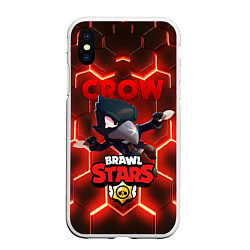 Чехол iPhone XS Max матовый BRAWL STARS CROW