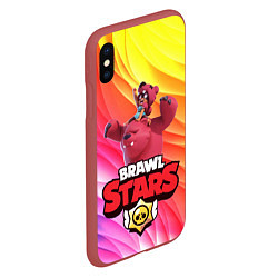 Чехол iPhone XS Max матовый Brawl Stars - Nita, цвет: 3D-красный — фото 2