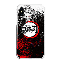 Чехол iPhone XS Max матовый KIMETSU NO YAIBA, цвет: 3D-белый