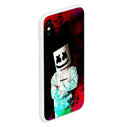 Чехол iPhone XS Max матовый Marshmello, цвет: 3D-белый — фото 2