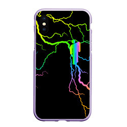 Чехол iPhone XS Max матовый BILLIE EILISH, цвет: 3D-светло-сиреневый