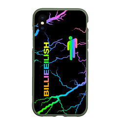 Чехол iPhone XS Max матовый BILLIE EILISH, цвет: 3D-темно-зеленый